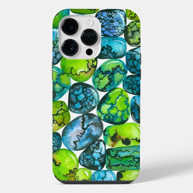 Türkisches Muster iPhone 14 Pro Max Hülle (Rückseite)