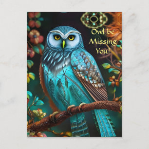 Türkisches Owl Vermisst Postkarte