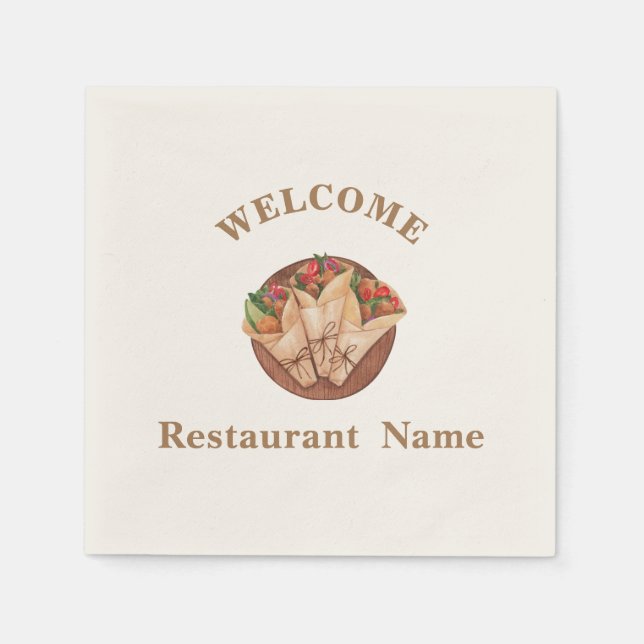 Türkisches Restaurant Personalisiert Serviette (Vorderseite)