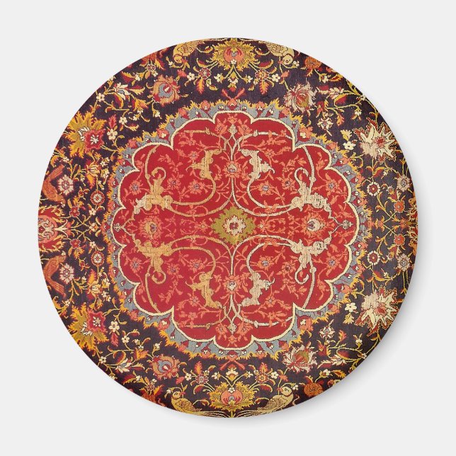 Türkisches Teppichrundmagnet Magnet (Vorne)