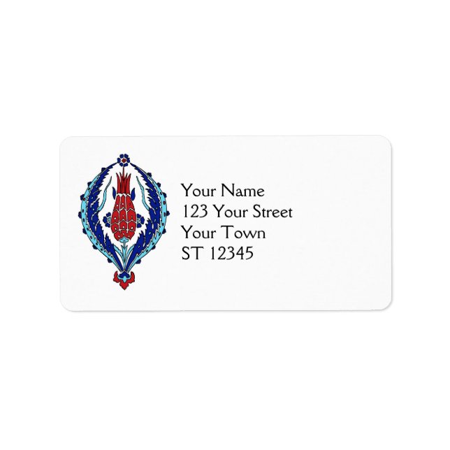 Türkisches Tiles-Adressenlabel Adressaufkleber (Vorne)
