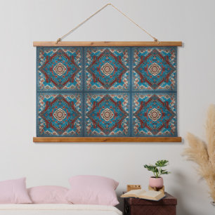 Türkisches Trendy Schöne alte Mustersammlung Wandteppich Mit Holzrahmen
