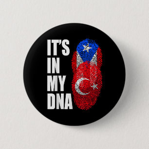 Türkisches und puertorianisches Mix Heritage DNA F Button