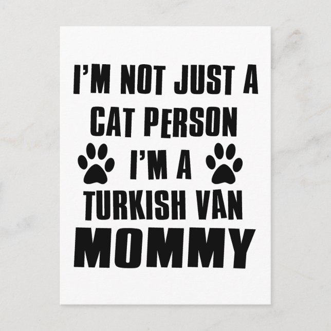 Türkisches Van Cat Design Postkarte (Vorderseite)