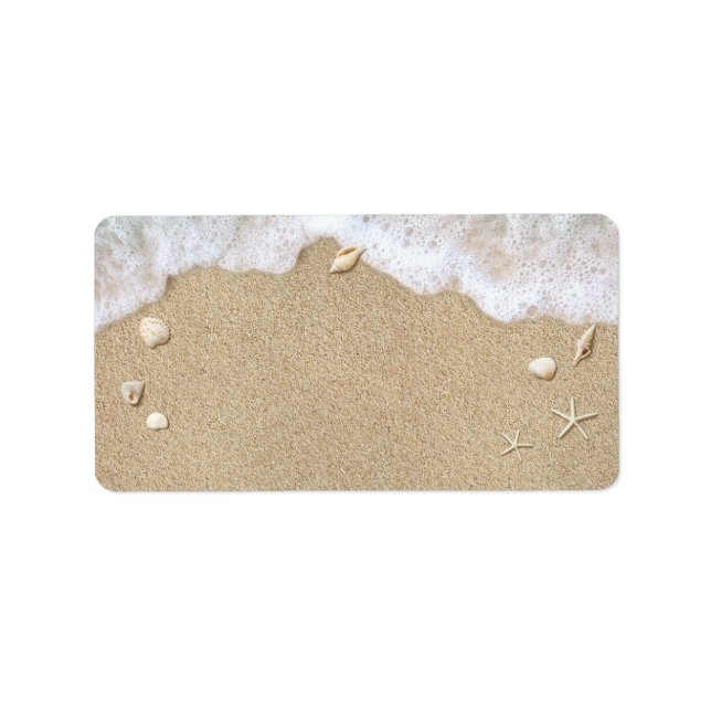 Türkise Beach Waves Bat Mitzvah Address Labels Adressaufkleber (Vorne)