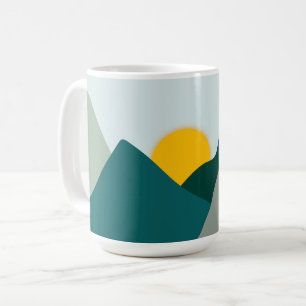 Türkise Boho-Berg-Tasse Kaffeetasse