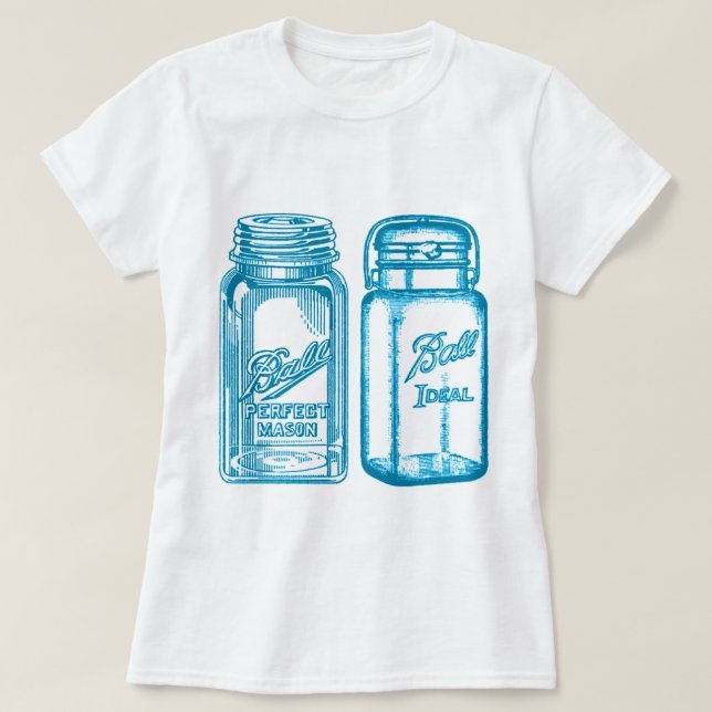 Türkise Canning Jars T-Shirt (Design vorne)