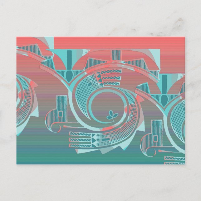 Türkise Dawn Postcard Postkarte (Vorderseite)