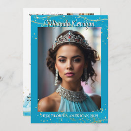 Türkise Dream Pageant Autograph Card QR Code Save The Date