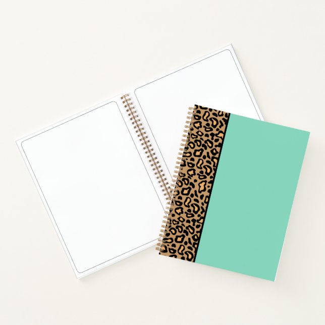 Türkise Leopard Sketchbook-Notebook Notizbuch (Innenseite)