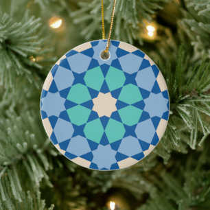Türkise Ruhe Struktur Keramik Ornament