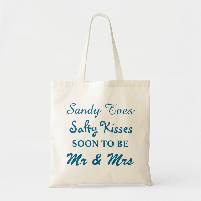 Türkise Sandy Toes Salty Kisses Budget Tasche (Vorne)
