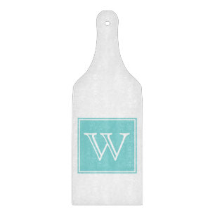Türkise Square Monogram Cutting Board Schneidebrett