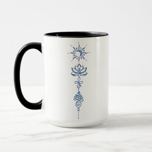Türkise Unalome-Gruppe Tasse (Links)