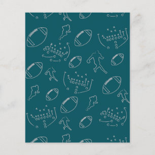Türkise und graue Football-Spiel-Teamfarben Papier