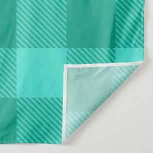Türkise und Türkis-blaue Gingham Karo-Design Stoff