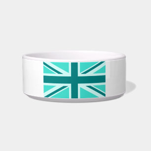 Türkise und Türkisgrüne Union Jack 2 Napf