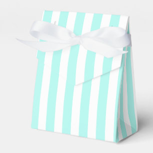 Türkise und weiße Bonbonstreifen Geschenkschachtel
