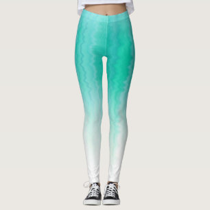 Türkise Zigzag Muster Leggings