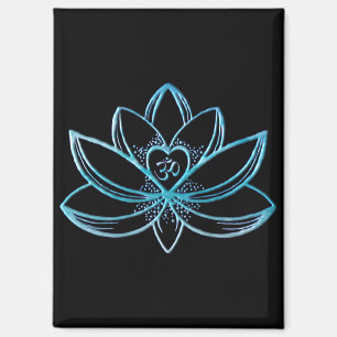 Türkiser Lotus Magnet