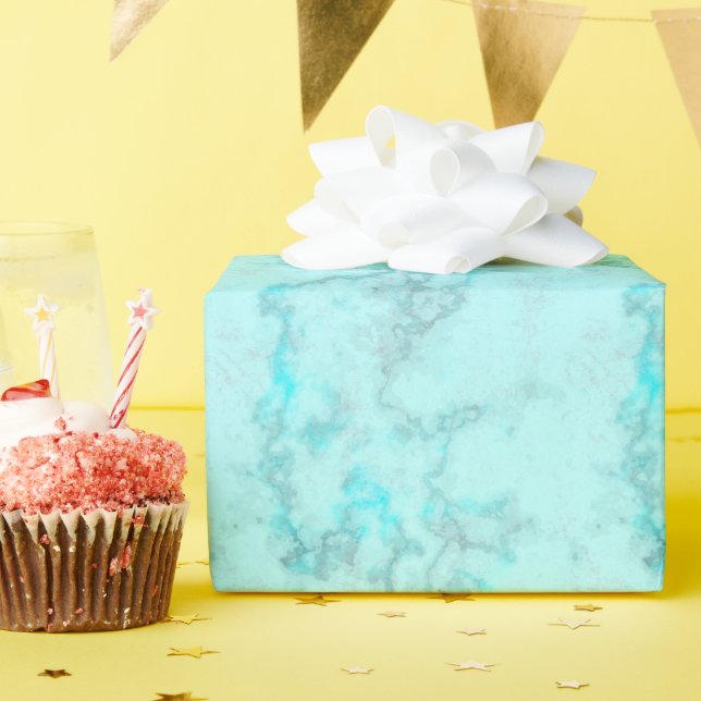 Türkiser Marmor  Geschenkpapier (Geburtstagsparty)