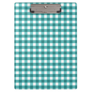 Türkises Gingham Klemmbrett