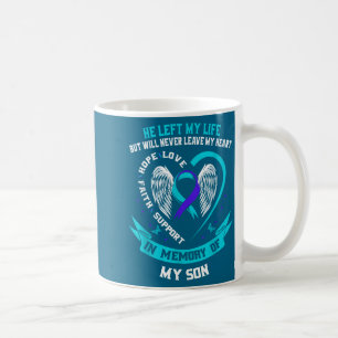 Türkises und violettes Selbstmord-Bewusstseinsband Kaffeetasse