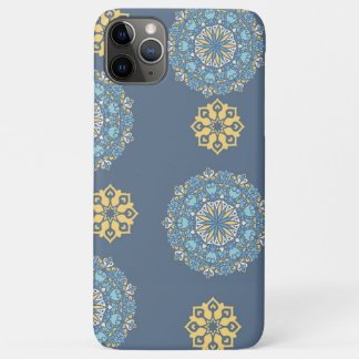 Türkisfarben Aquamarin Blau und Gelb Mandala Kunst Case-Mate iPhone Hülle