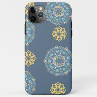 Türkisfarben Aquamarin Blau und Gelb Mandala Kunst Case-Mate iPhone Hülle