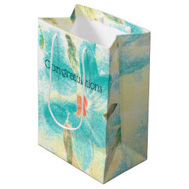 Türkisfarben Aquamarin und gelb Mittlere Geschenktüte