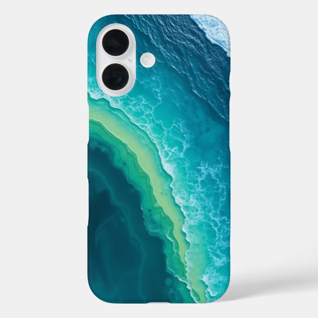 Türkisfarben: Eine tropische Flucht iPhone 16 Hülle (Rückseite)