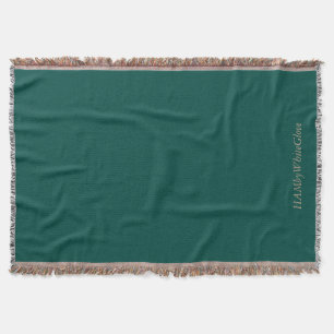 Türkisfarben Grün - Wurfdecke - HAMbyWhiteGlove Decke