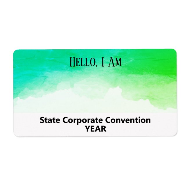 Türkisfarben - Papiernamenstempel der Gruppe (Vorne)