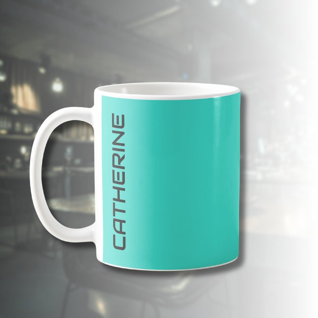 Türkisfarben Personalisiert Kaffeetasse (Von Creator hochgeladen)