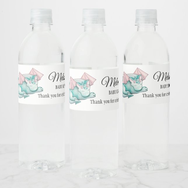 Türkisfarben Schlafdragon Babydusche (Flaschen)