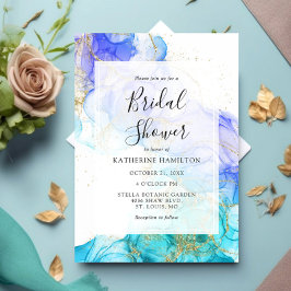 Türkisfarben und Brautparty Einladung