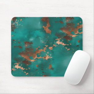 Türkisfarben und Bronze Mousepad