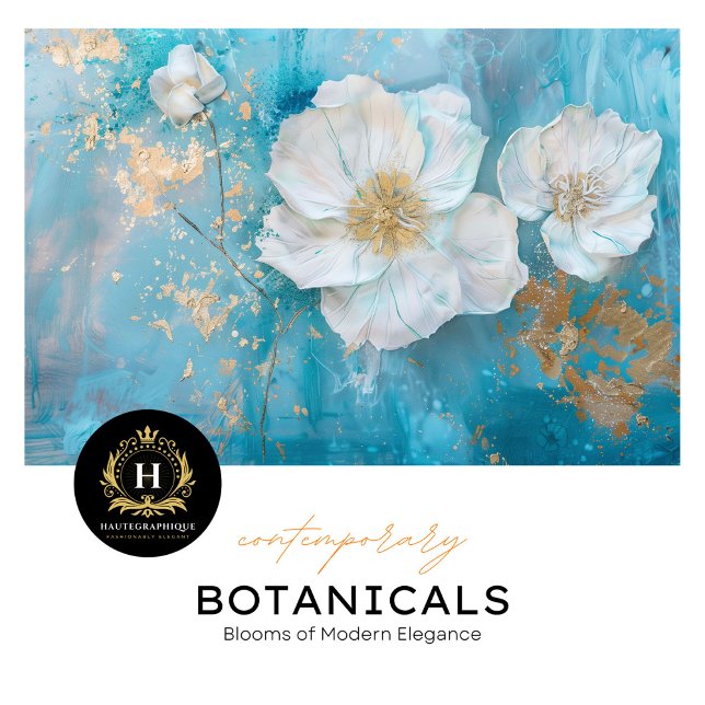 Türkisfarben und Goldfloralhochzeiten Seidenpapier (Von Creator hochgeladen)