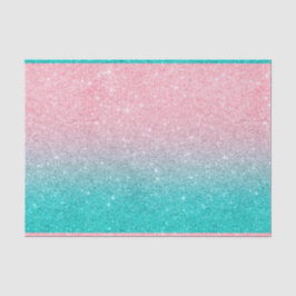 Türkisfarben und rosa Imitate Glitzer ombre Seidenpapier