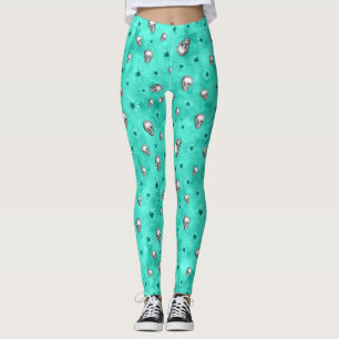 Türkisfarben und Sonnenblumen, Design 3 Leggings