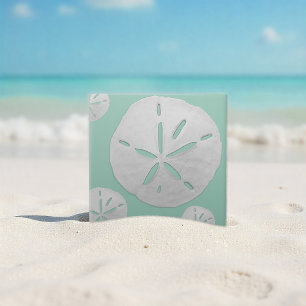 Türkisfarben Weiß Tropischer Strand Sand-Dollar Kü Fliese