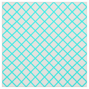 Türkisfarben-weißes Harlekin-Diamant-Streifenmuste Stoff