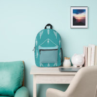 Türkisfarbene Abstrakte Schnitt- und Nähtasche für
