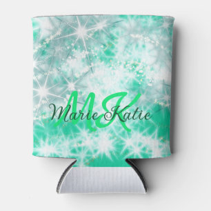 Türkisfarbene aquamarine Aqua-Monogramm Zusatz von Dosenkühler