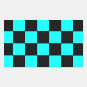 Türkisfarbene Aquamarine Aufkleber für das Schachb