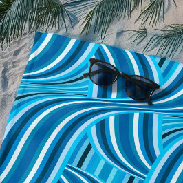 Türkisfarbene Aquamarine und blaue Ribbonbonboni-W Strandtuch