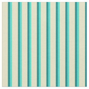 Türkisfarbene, Aquamarine und helle goldene Streif Stoff