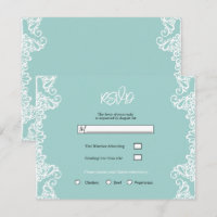 Türkisfarbene Aquamarine weiße Spitze Elegante Hoc