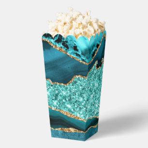 Türkisfarbene blaue Glitter-Goldene funkelnde Popc Geschenkschachtel