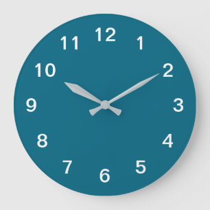 Türkisfarbene Blaue Minimalistische Acryl-Wanduhr Große Wanduhr